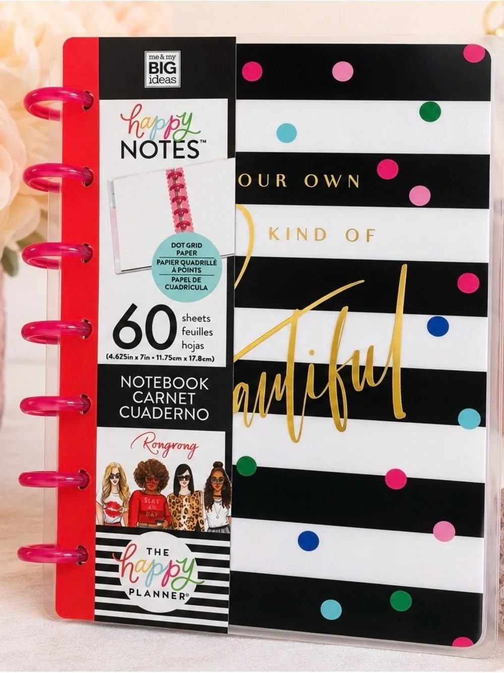 Happy Planner Rongrong Mini Happy Notes Dot Grid Notebook Beautiful 60 Sheets